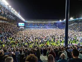 After a 4-0 defeat in the first leg of their playoff semi-final against Peterborough, some thought all hope was lost. (Picture: Fans flood onto the pitch after the win. Natalie Oxley)