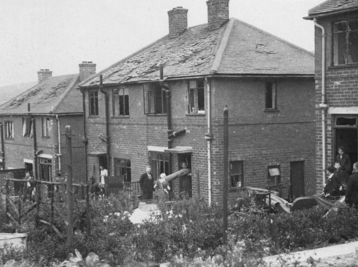 Damage to homes during the Sheffield Blitz