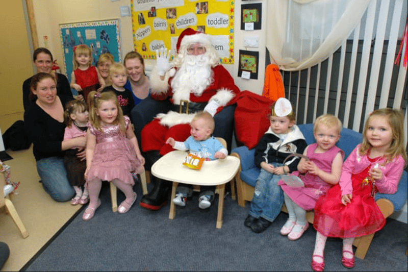 Parents and toddlers got to meet Father Christmas at the Jarrow Children's Centre in 2009