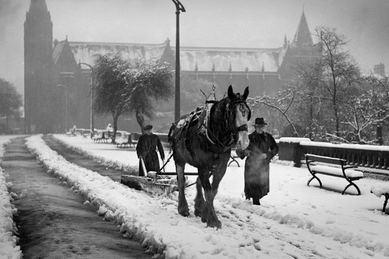 Sunderland had to cope with snow storms as well as war in 1941.