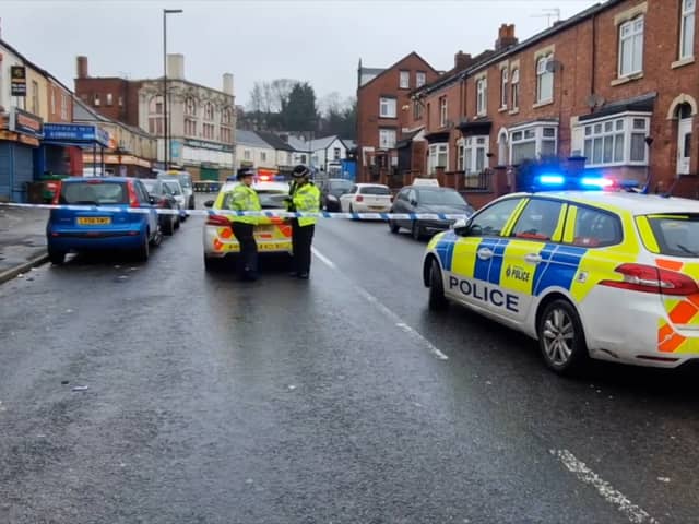 Police on the scene at Page Hall Road as roads remain closed this morning after a shooting