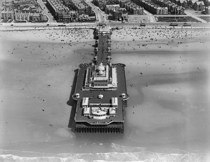 Blackpool Victoria Pier - South Pier - July 1920 from the book England's Maritime Heritage from the Air