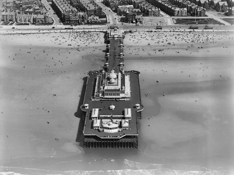 Blackpool Victoria Pier - South Pier - July 1920 from the book England's Maritime Heritage from the Air