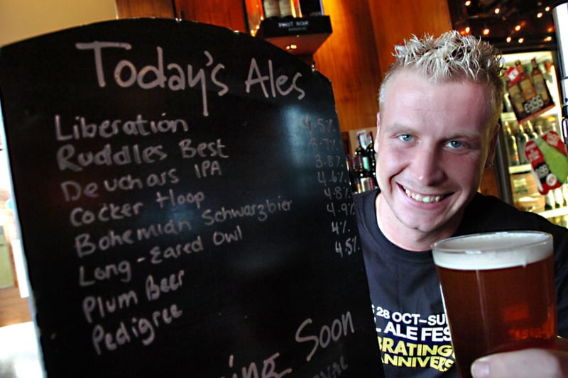 Martin Furness was celebrating the pub's beer festival in this 2009 photo.