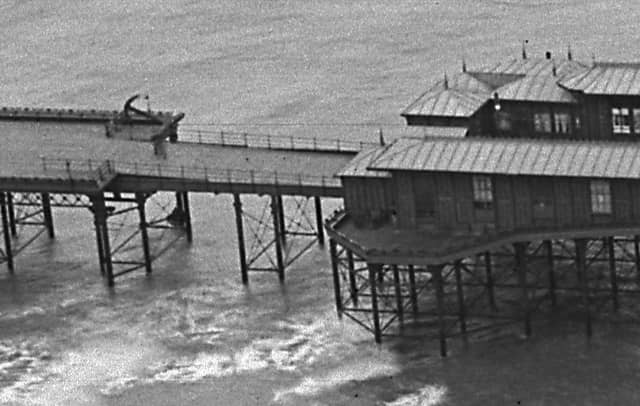 A 1902 Tower-top view showing the position of the Foudroyant's anchor at the start of the widened section of North Pier