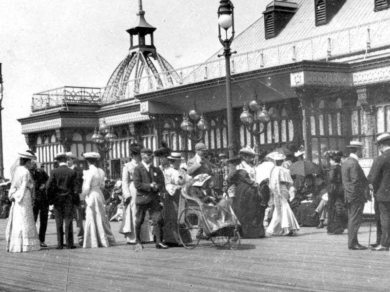 Visitors promenade, as they used to call it, on North Pier at the turn of the century