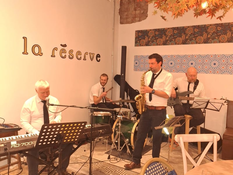Jazz on the opening night at La Reserve by Cawa, a new cafe/restaurant on Fulwood Road, Broomhill, Sheffield