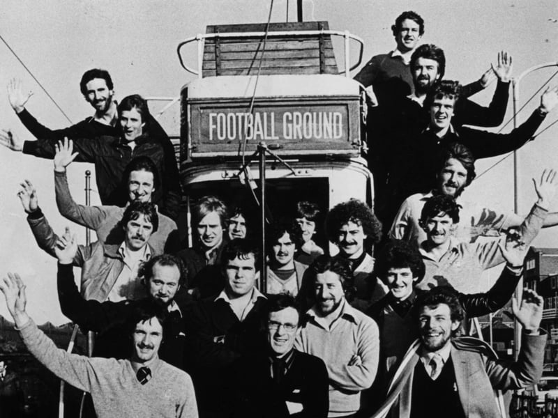Blackpool vs Fleetwood 1980
FA Cup - The Fleetwood Team  on their way to Bloomfield Road