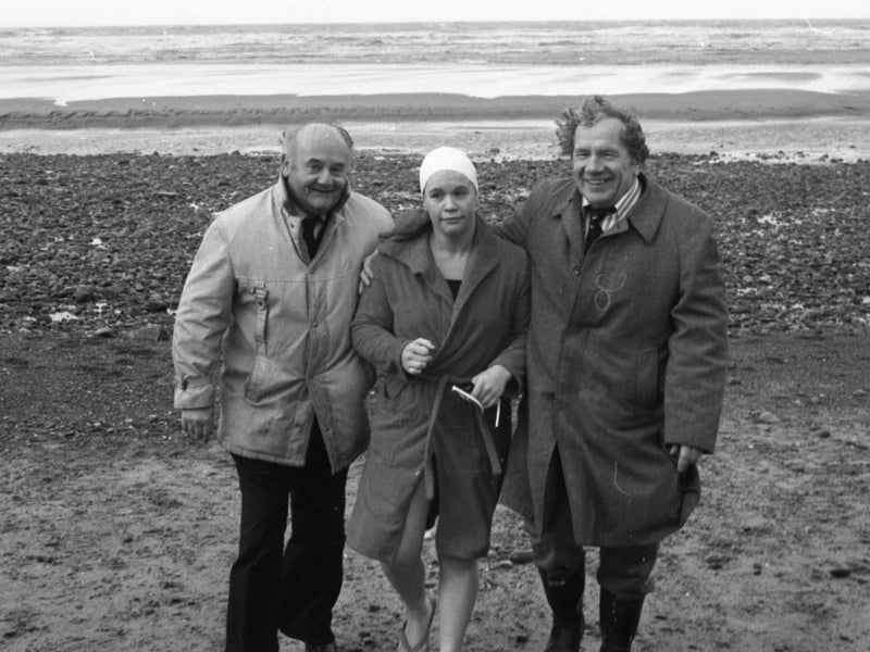 Long distance swimmer Julie Bradshaw took a chilly New Year's Day dip in the Irish Sea - and vowed 1981 will be the year she conquers the cruel sea