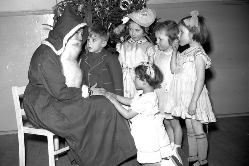Cliff Richard and the Shadows were tops with I Love You.
And this was the scene at Paddock Stile Infants School. Newbottle.
Ronnie Bell was first to tell Santa what he wanted in his stocking.