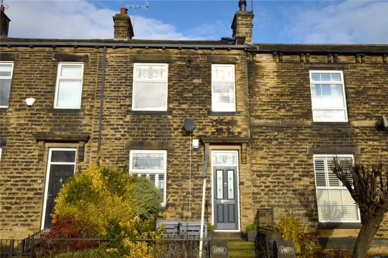 This modern three bedroom terraced house in Calverley is on the market.