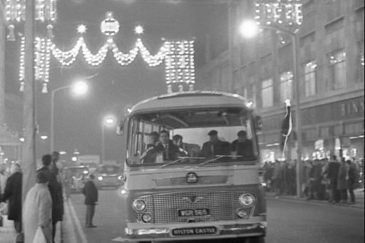 A busy day on Fawcett Street but the lights provided Christmas cheer.
In the charts, it was The Beatles who had a number of hits including Magical Mystery Tour at number 2.