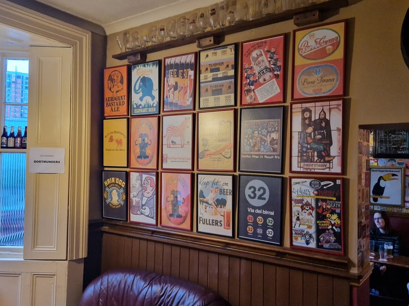 Beer posters on the walls of Shakespeare's