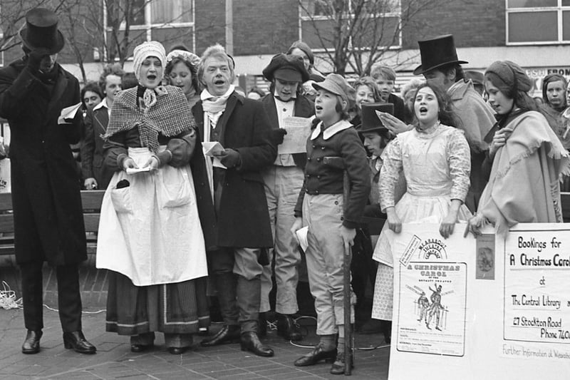Members of Wearabout Theatre Company brought some good old Christmas spirit to Sunderland's Market Square in 1974.
Mud were feeling Lonely This Christmas in the charts.