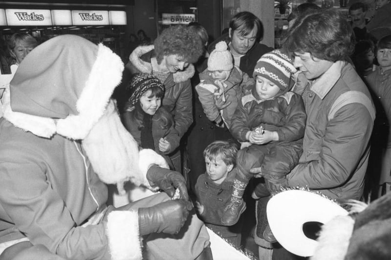 Santa was a big hit with shoppers at Littlewoods in 1983.
The Flying Pickets got our attention with their number one Only You.