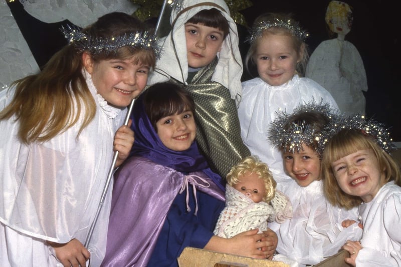 The Barnes Infants School Nativity. These youngsters looked like they loved being on the stage in 1989.
That's the year that Band Aid ll was number one with Do They Know It's Christmas.
