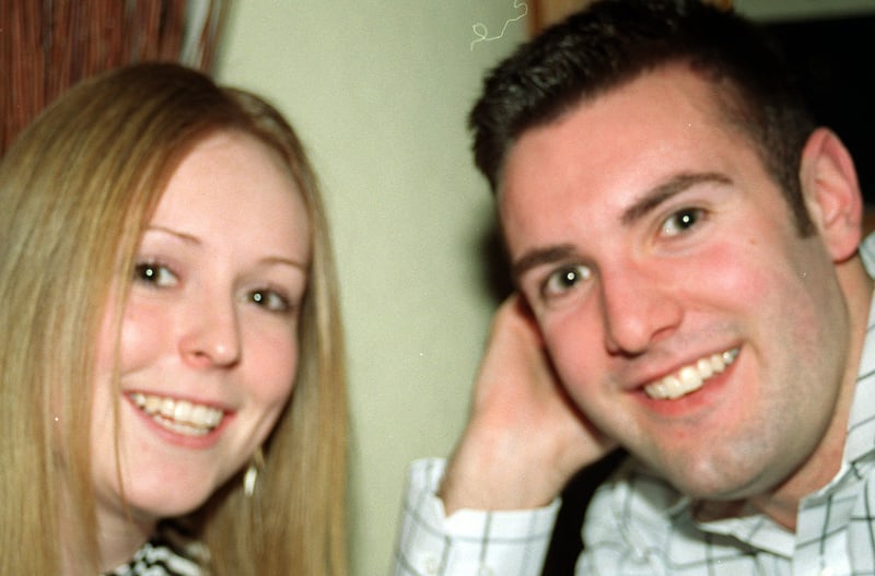 Sarah Wilde and Neil Wait at the RSVP bar in Sheffield city centre in 2003