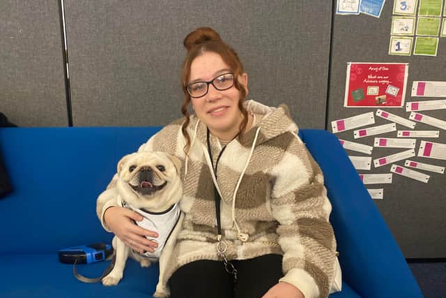 Also visiting the centre was Buddy - another RSPCA rescue dog - who was adopted by Abbey Leese, who also works at the centre.
