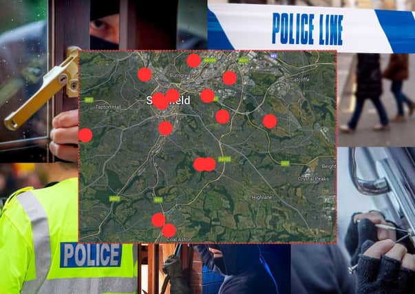 Pictured here are the worst 15 streets in Sheffield for burglaries 