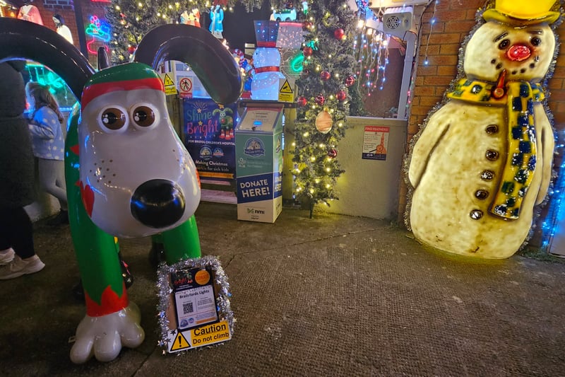 Visitors can take photos with the giant festive Gromit.
