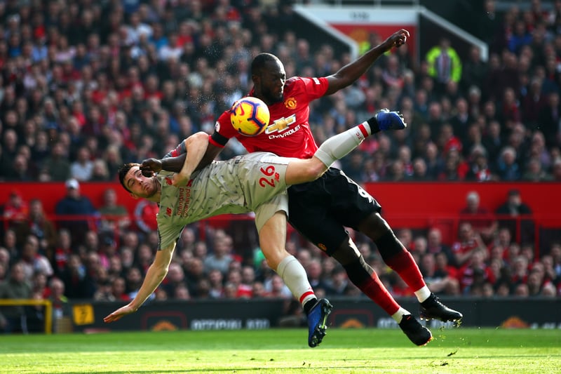 Another rare forgettable game between the two sides, the picture features Romelu Lukaku at United which now feels like an extremely long time ago now. This was the first meeting at Old Trafford to end in a goalless draw since 1991 as Liverpool pushed for the title with Man City, eventually falling short on the final day.