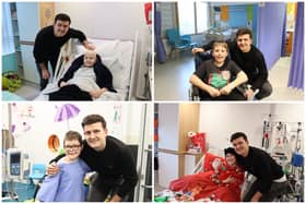 The patients of Sheffield Children's Hospital had a visit from homegrown football star and England defender Harry Maguire this week.