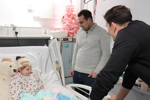 The patients of Sheffield's Children Hospital were paid a visit by homegrown football star and England defender Harry Maguire this week.