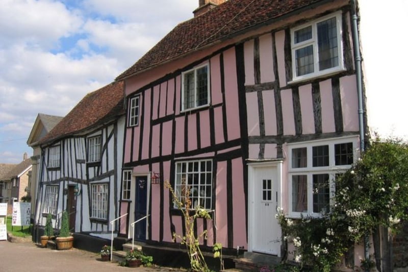 Crooked homes in Lavenham, Suffolk