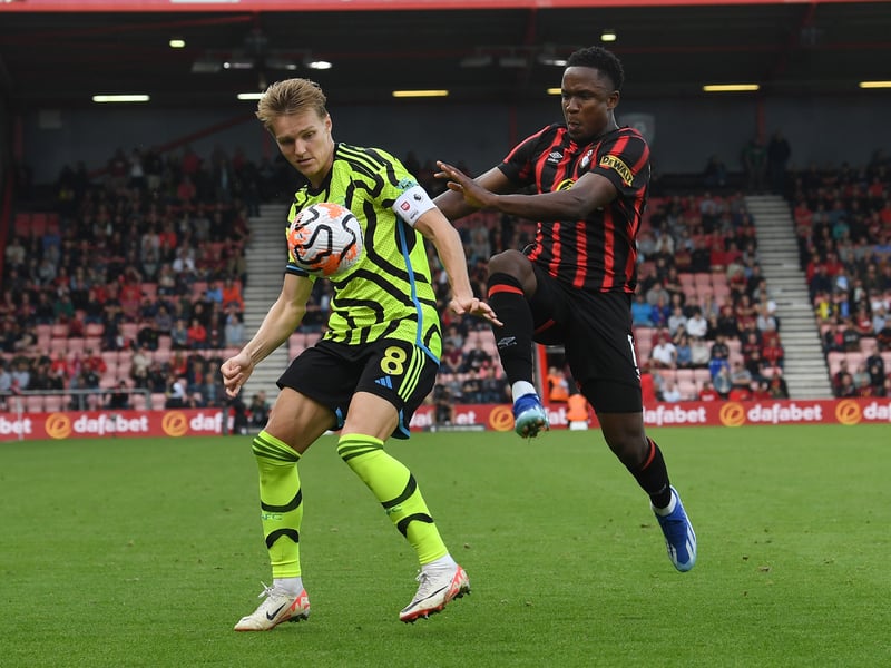 Sinisterra has one goal and one assist in nine Premier League appearances for Bournemouth.