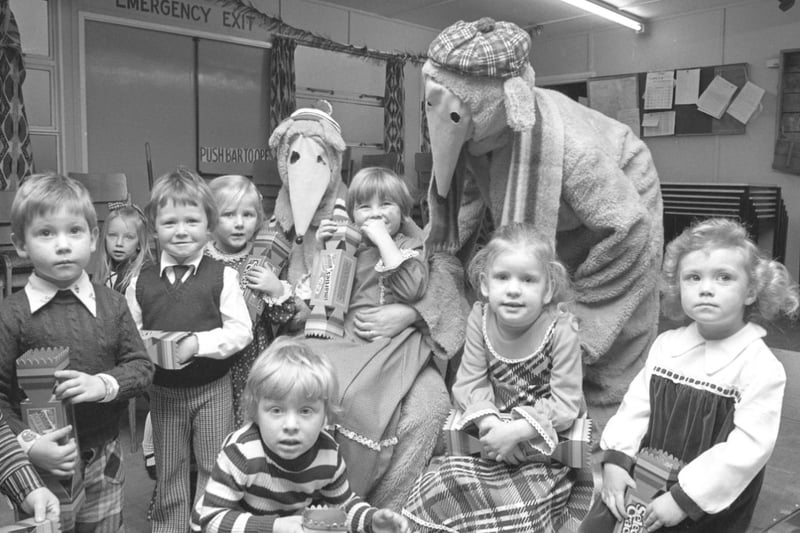 Farringdon playgroup's Christmas Party in December 1976 - and look who turned up.