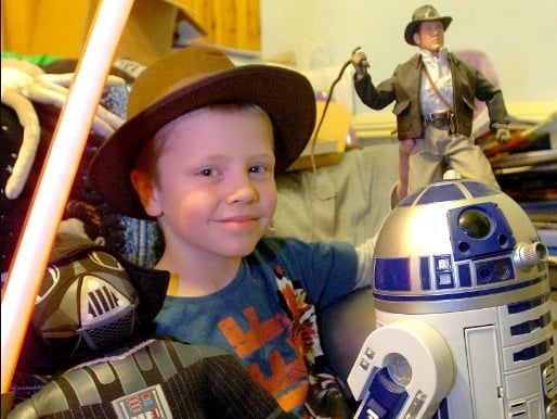 Andrew Lawler from Monkwearmouth with some of his father Keith's sci-fi collection in 2013.
