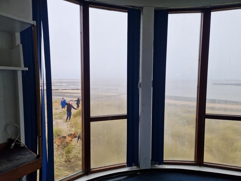 These two windows face the channel out to Wyre Light and Lune Deeps