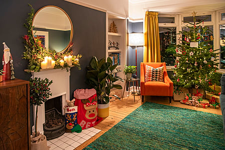 Creativity is at the heart of the family's Christmas designs and Katie loves nothing more than hand-crafting her own stockings and decorations with a little help from Beth.