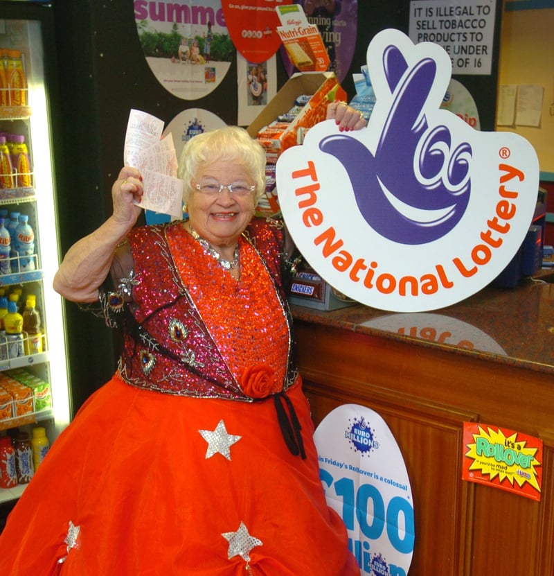 Mo Moreland promoting the National Lottery's Euro Millions Roll Over at the Winter Gardens in Blackpool