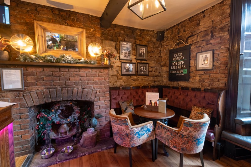 The pub's original stone features have been accentuated by the refurbishment.