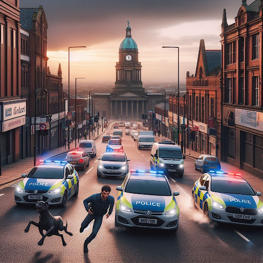 A dramatic police chase in the heart of Preston.