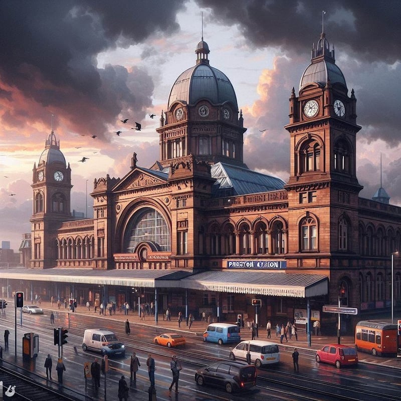 Preston Railway Station looks very different in the fictional world of GTA.