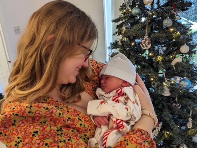Married at First Sight's Michelle Walder with her and husband Owen Jenkins' 'perfect' baby, Jessica Charlotte Amytis Jenkins, who was born on Sunday, December 17. Photo: @mafs_owenandmichelle via Instagram
