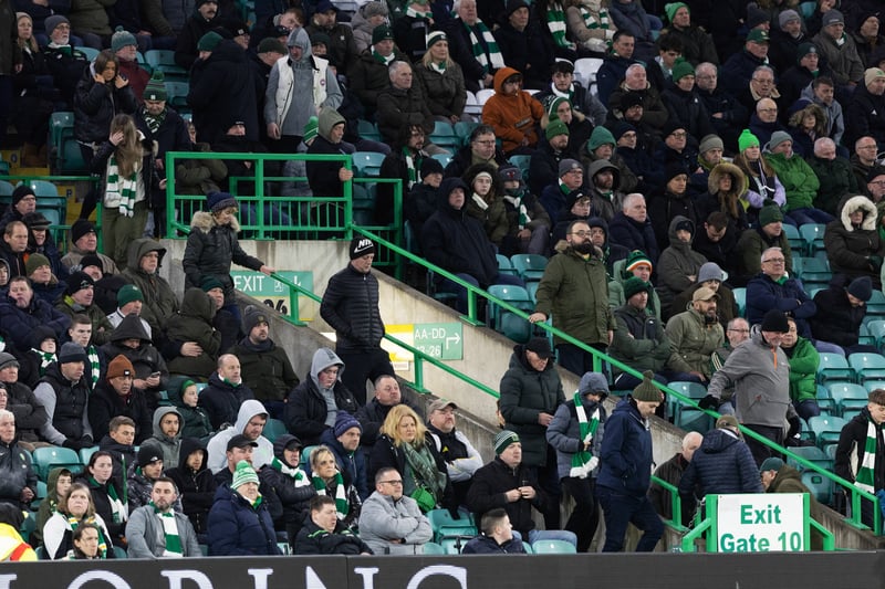 Celtic fans leave before the end as their footballers fail to deliver