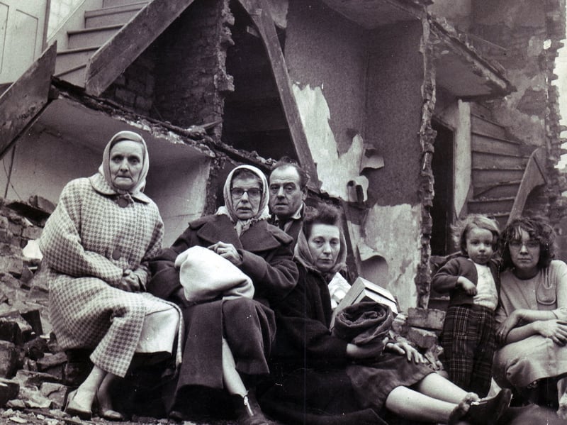 Sheffield hurricane damage in February 1962