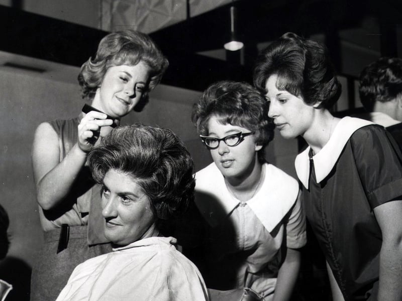 Ladies having their hair done at the Andre Bernard Salon, Sheffield, in October 1962
