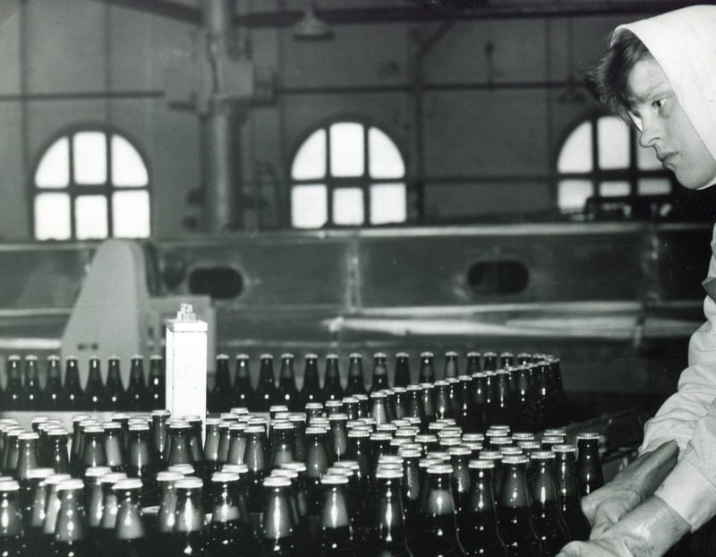 The bottling plant at Tennants Exchange Brewery, Sheffield, in 1962