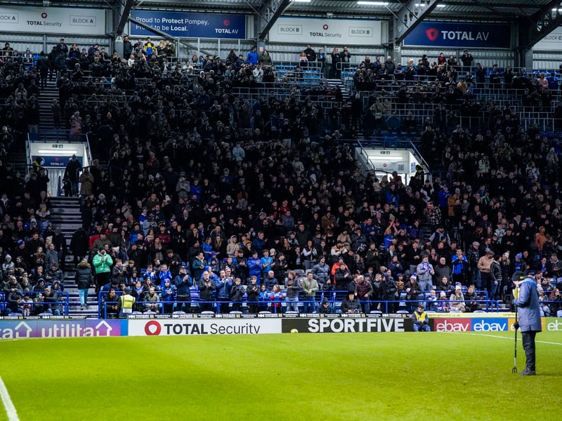 The stand is filled out well ahead of kick-off. 