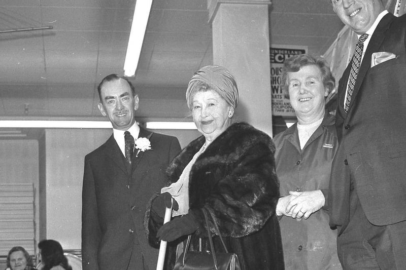Coronation Street star Margot Bryant brought out the shoppers when she visited the Fawcett Street branch in 1970. The locals said Margot, who played Minnie Caldwell in the soap, was 'canny'.