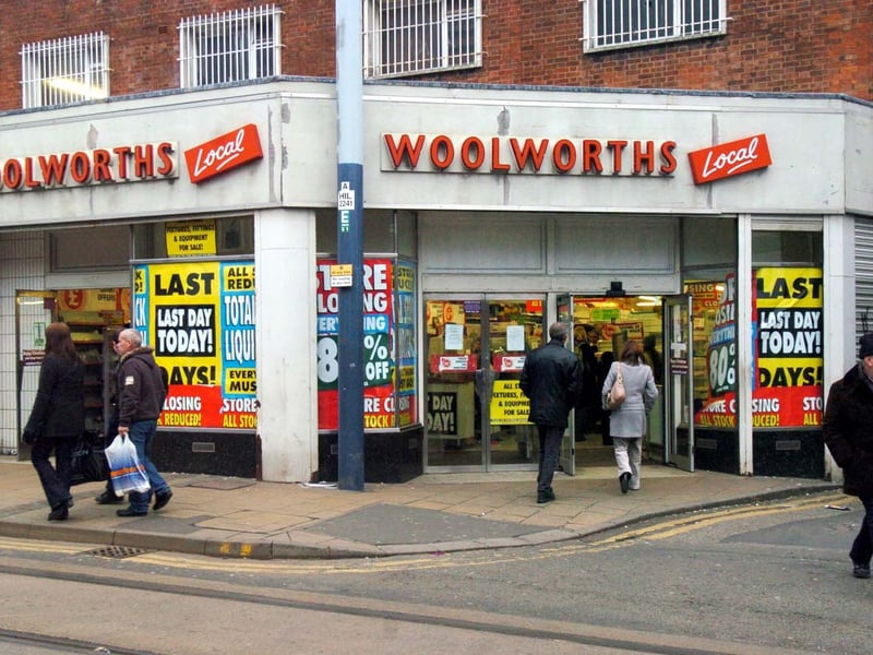 Woolworths in Hillborough, Sheffield, pictured shortly before it closed