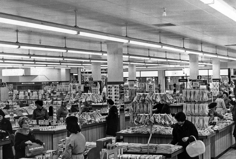 Shoppers at the new Woolworths store in Sheffield on February 21, 1962