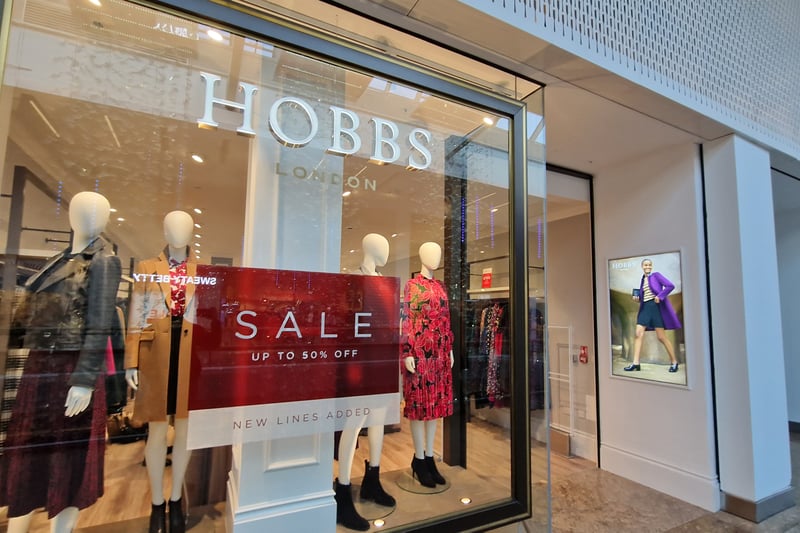 Hobbs was offering 50 per cent with a new ‘new lines added’ sticker indicating its sale had been going on for some time.