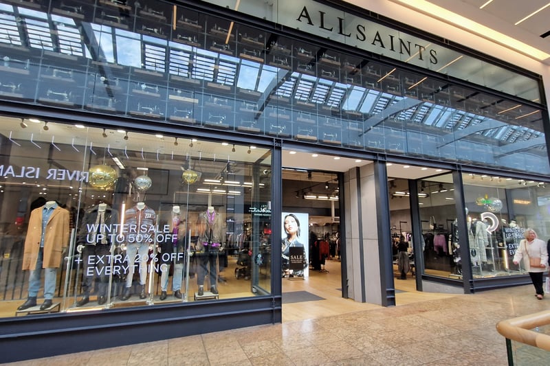 All Saints clothes shop has an ‘up to’ 50 per cent sale with ‘an extra 20 per cent off everything’ added on.

