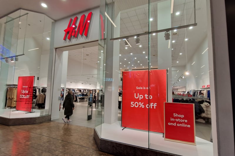 Discount fashion shop H&M has some items at half price.