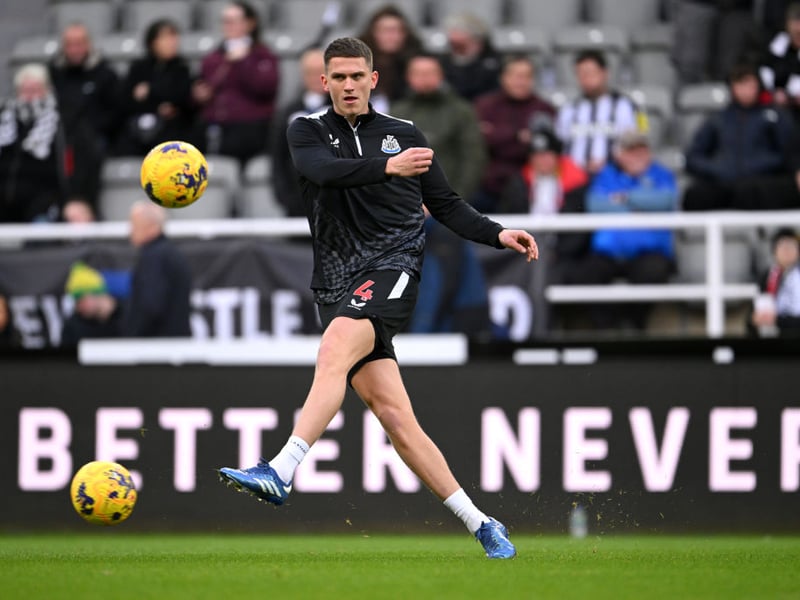 On for Lascelles 38: Played a couple of loose balls out from the back and was a little awkward in possession at times. Made some important blocks and interceptions at key moments and headed wide from a corner in the closing stages.